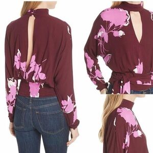 Free people burgundy blouse